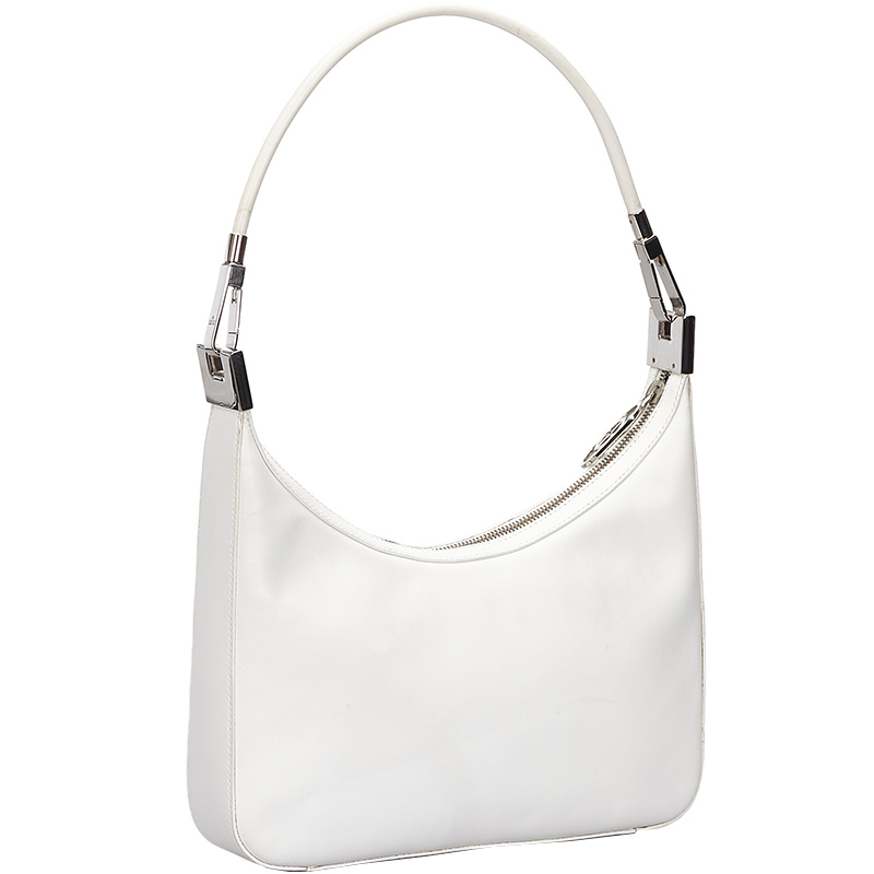 

Gucci White Leather Hobo Bag