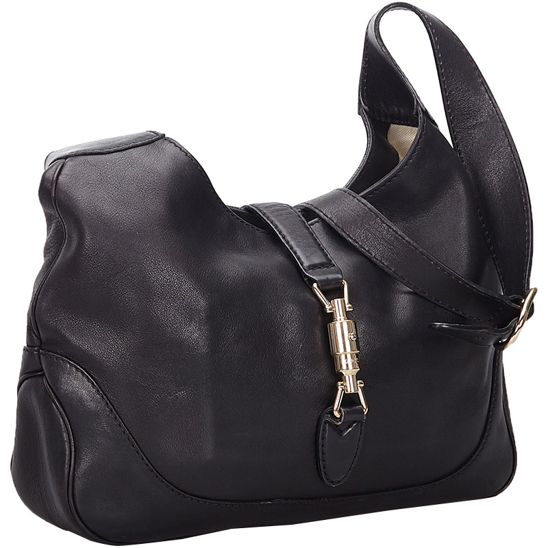 

Gucci Black Leather New Jackie Hobo Bag