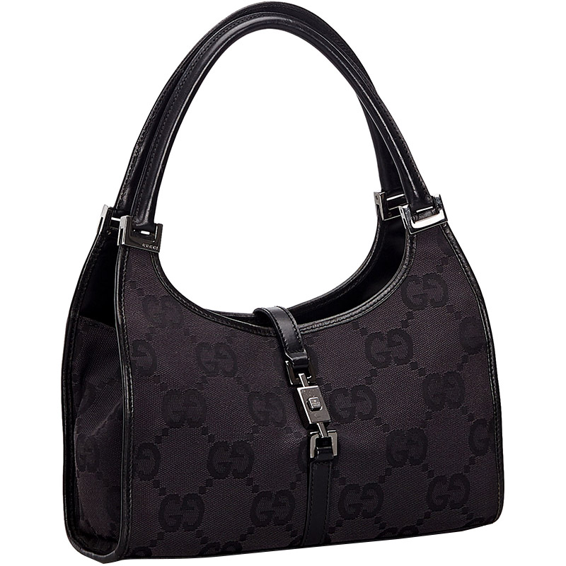 

Gucci Black GG Canvas Jackie O Shoulder Bag