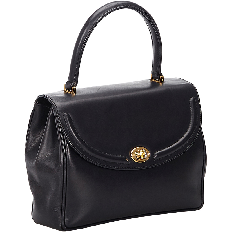 

Gucci Black Leather Top Handle Bag