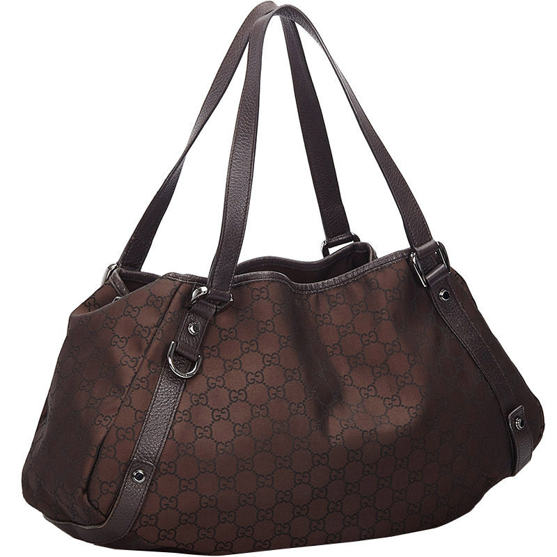 

Gucci Dark Brown GG Canvas Pelham Tote Bag