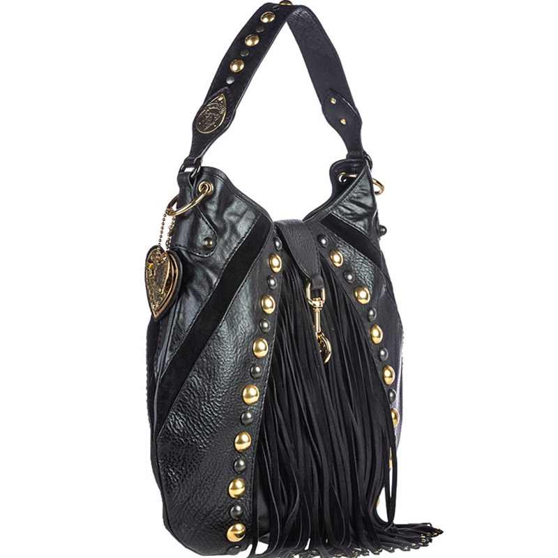 

Gucci Black Leather Babouska Large Indy Hobo Bag