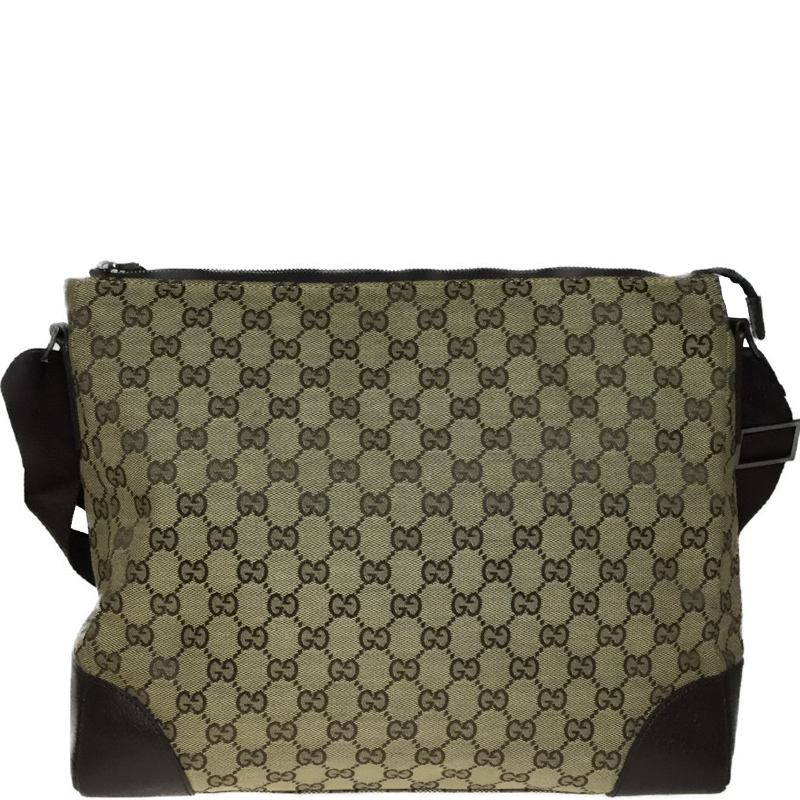 

Gucci Brown/Beige GG Canvas Leather Jacquard Crossbody Bag