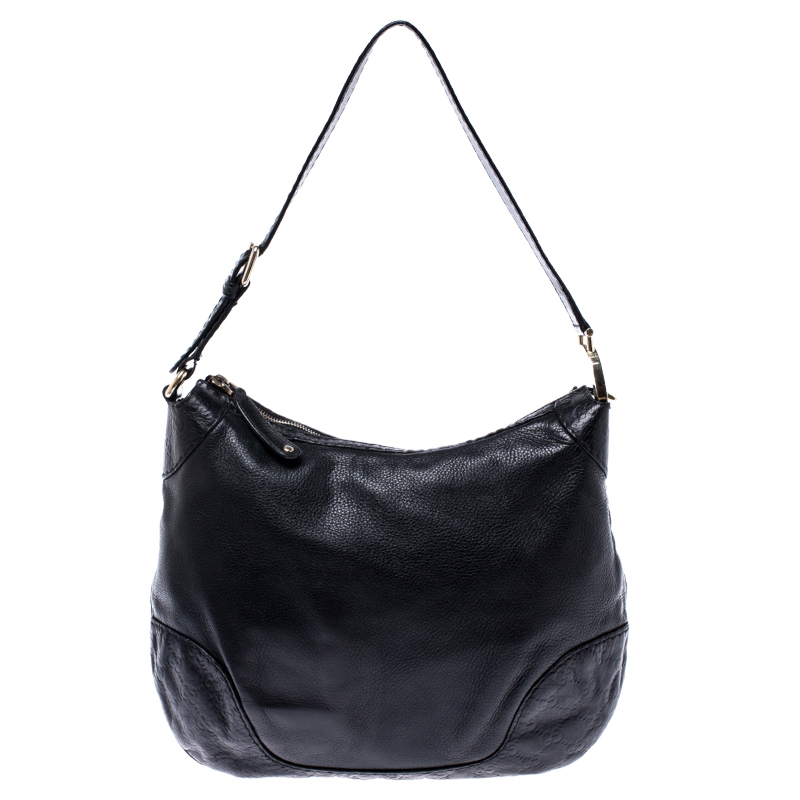 Gucci Black Guccisima Leather Charlotte Hobo Gucci | The Luxury Closet