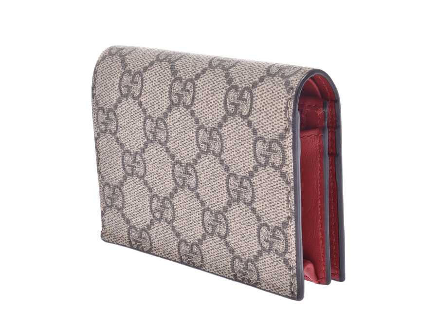 

Gucci Beige GG Supreme Canva Rainbow Compact Wallet