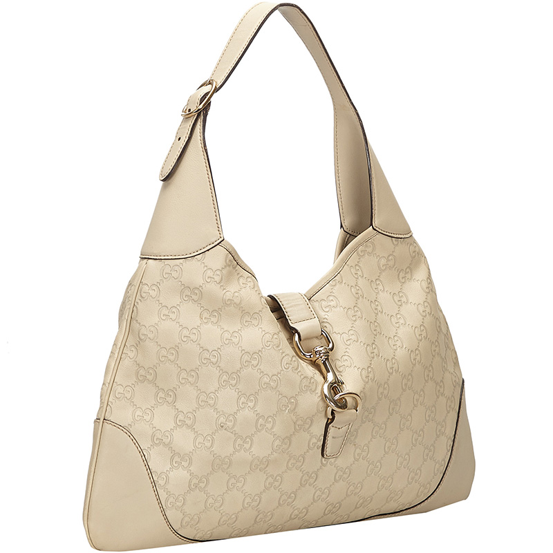 

Gucci White Guccissima Canvas Jackie Shoulder Bag