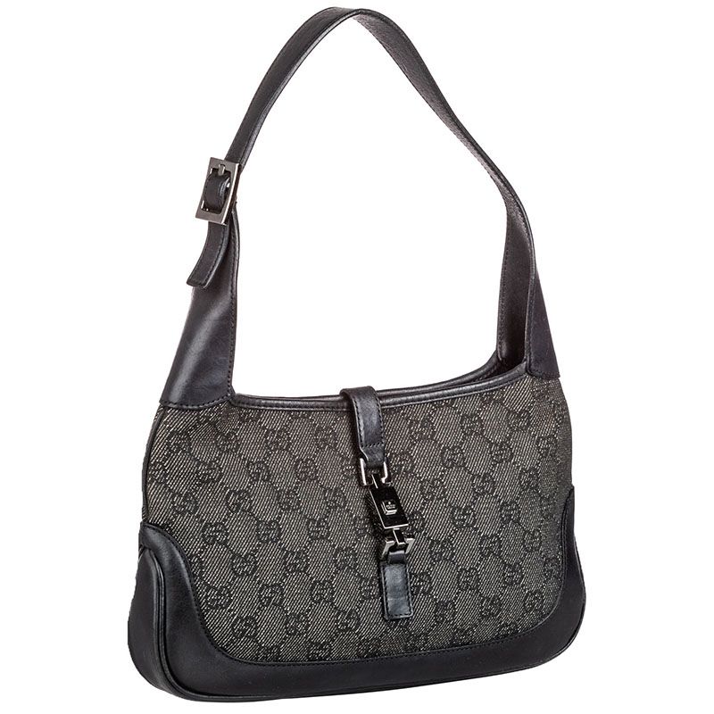 

Gucci Gray GG Denim Jackie Shoulder Bag, Grey