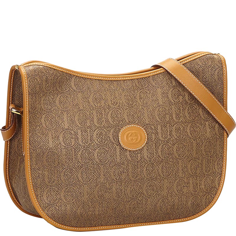 

Gucci Brown Canvas Crossbody Bag