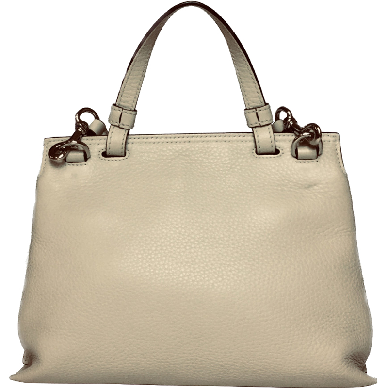 

Gucci Ivory Leather Bamboo Daily Top Handle Bag, White