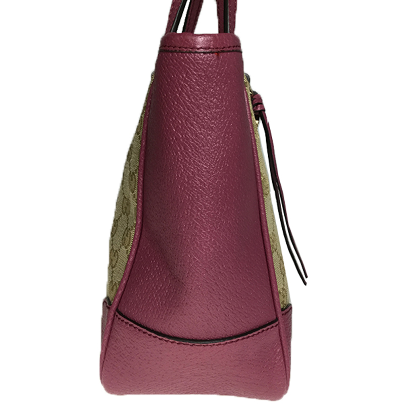 

Gucci Purple/Beige GG Canvas Leather Bag