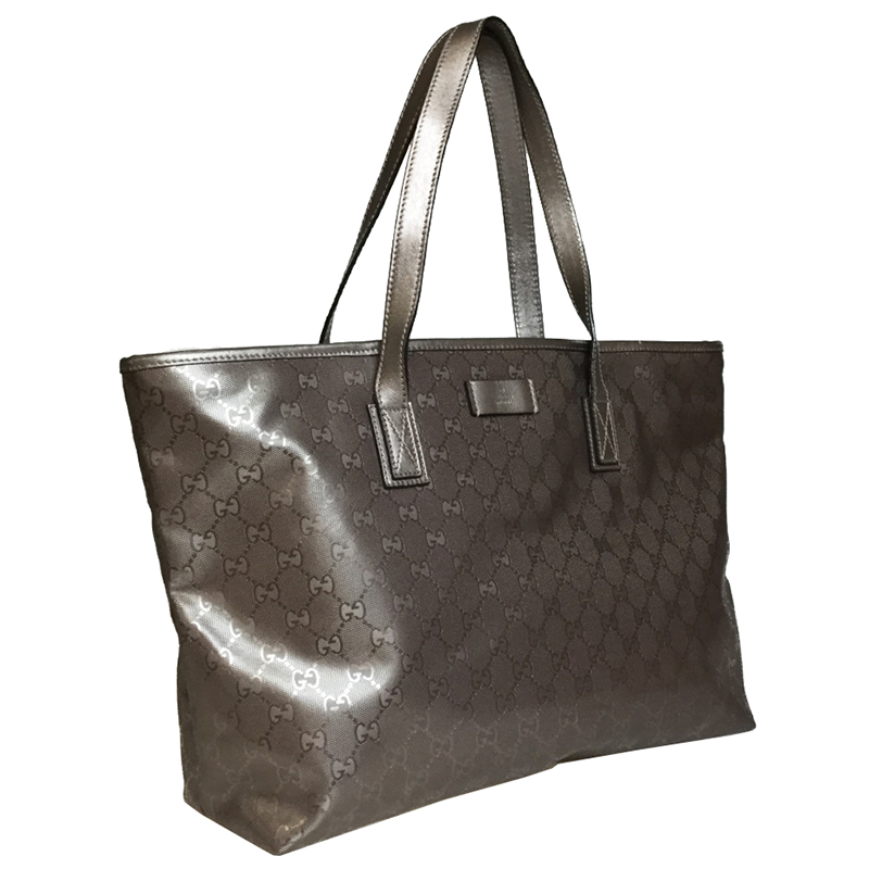 

Gucci Silver GG Imprime Tote Bag