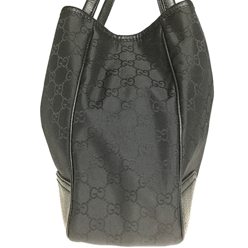 

Gucci Black GG Nylon Leather Tote Bag