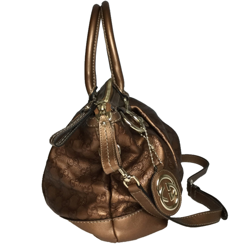 

Gucci Bronze Guccissima Leather Shoulder Bag, Brown