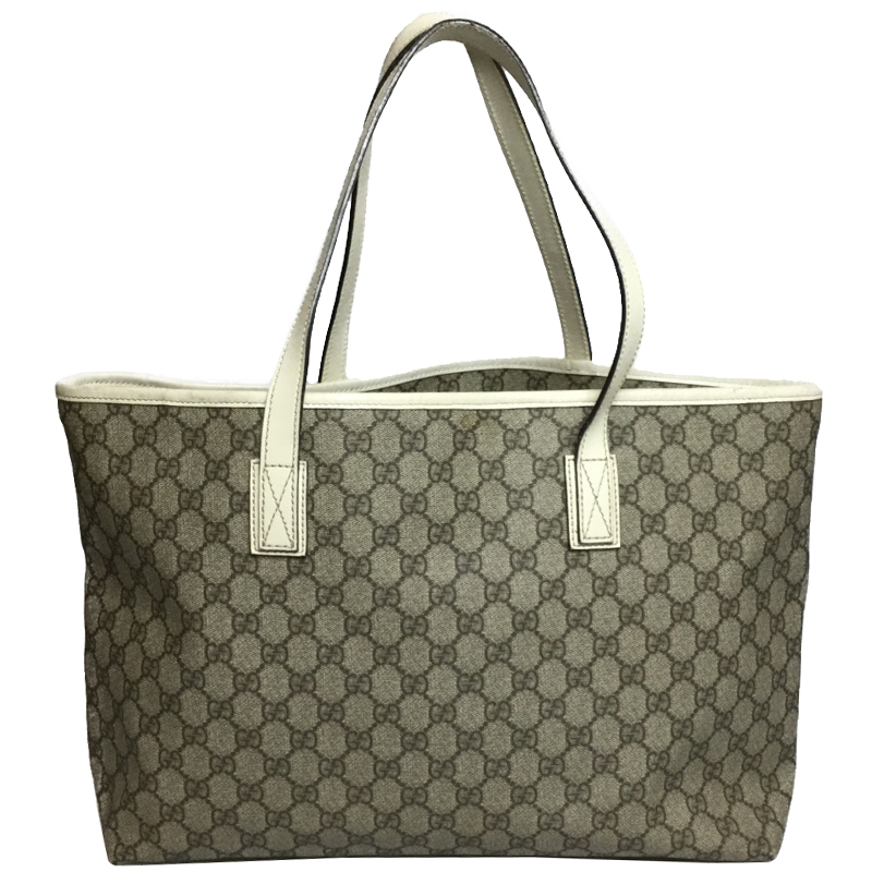 

Gucci Beige/White GG Canvas PVC Tote Bag