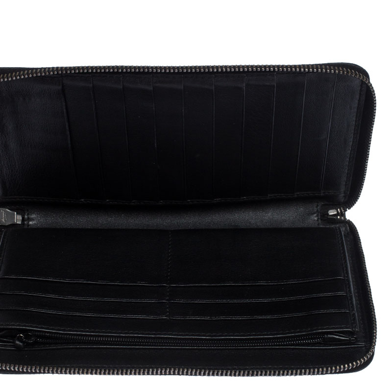 

Gucci Black Guccissima Leather Zip Around Wallet