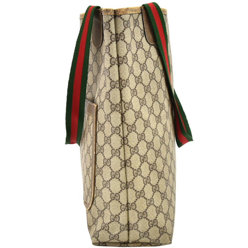 

Gucci Beige GG Supreme Coated Canvas Tote Bag