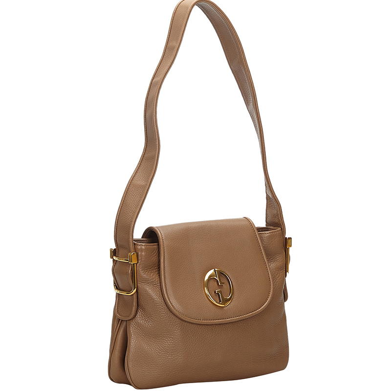 

Gucci Brown/Beige Leather Shoulder Bag