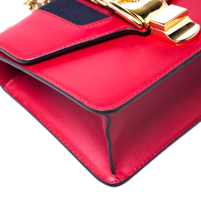 Gucci Red Mini Sylvie Leather Chain Shoulder Bag Multiple colors Metal  Pony-style calfskin ref.243109 - Joli Closet