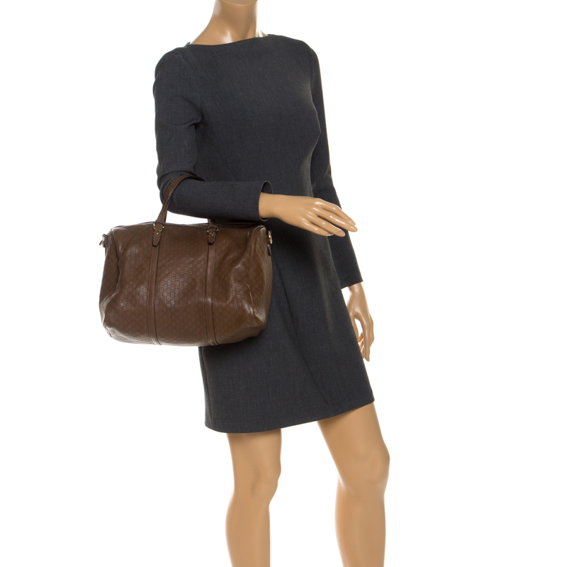

Gucci Brown Microguccissima Leather Medium Joy Boston Bag