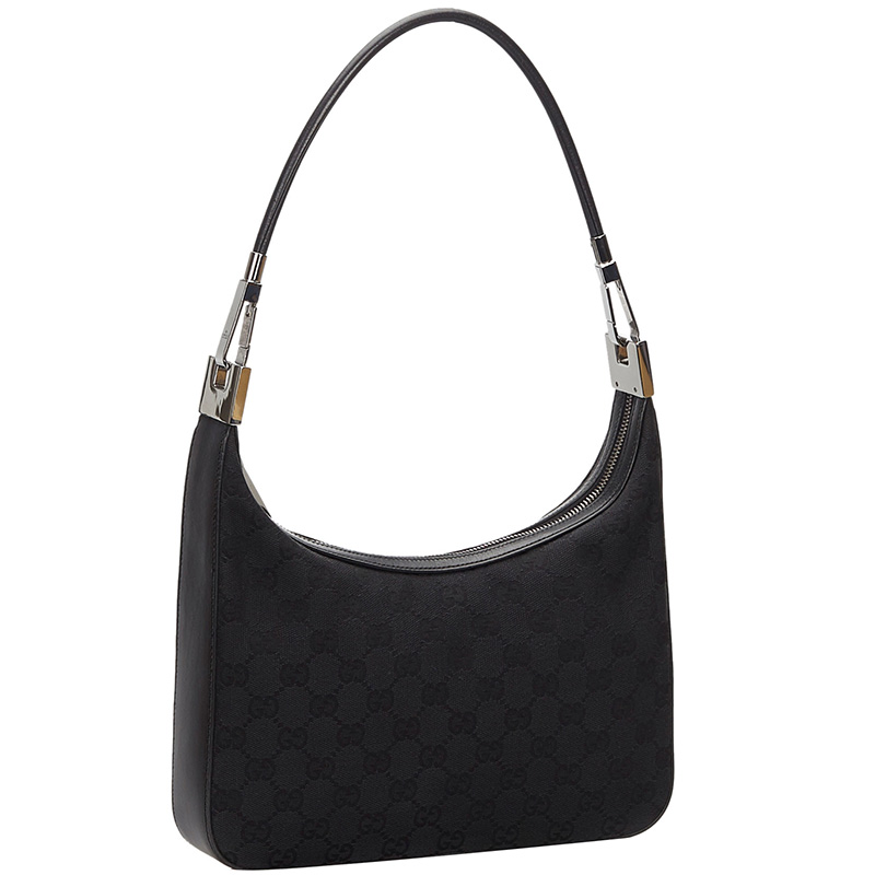 

Gucci Black GG Canvas Shoulder Bag