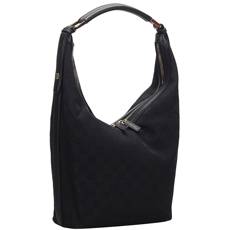 

Gucci Black GG Canvas Shoulder Bag