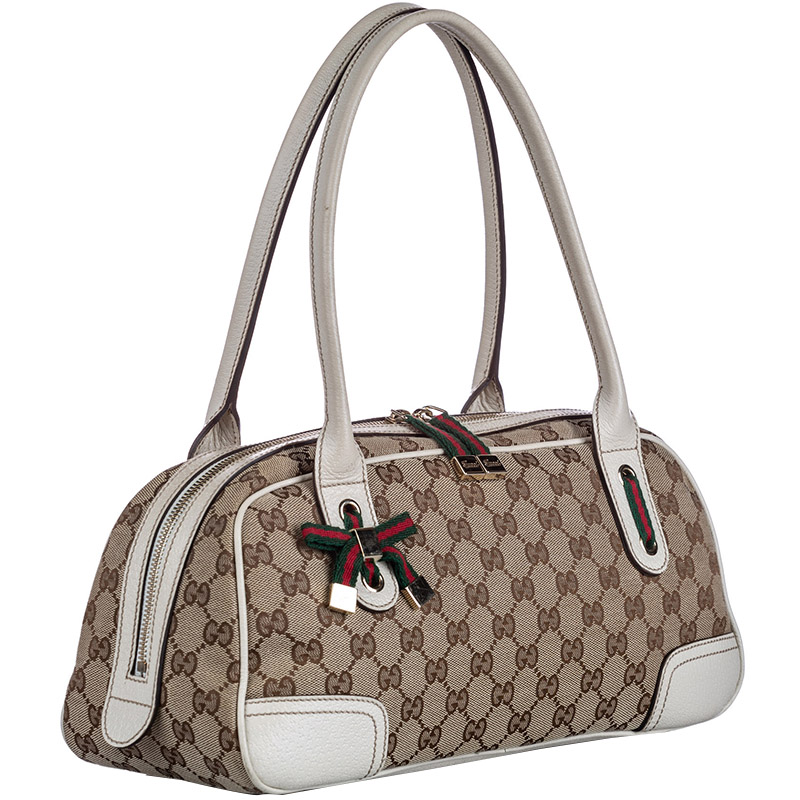 

Gucci Brown/Beige GG Canvas Web Princy Shoulder Bag