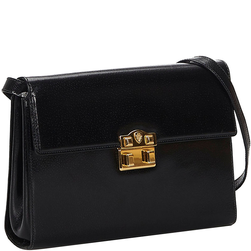 

Gucci Black Leather Shoulder Bag