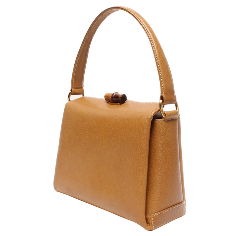 

Gucci Beige Leather Bamboo Shoulder Bag