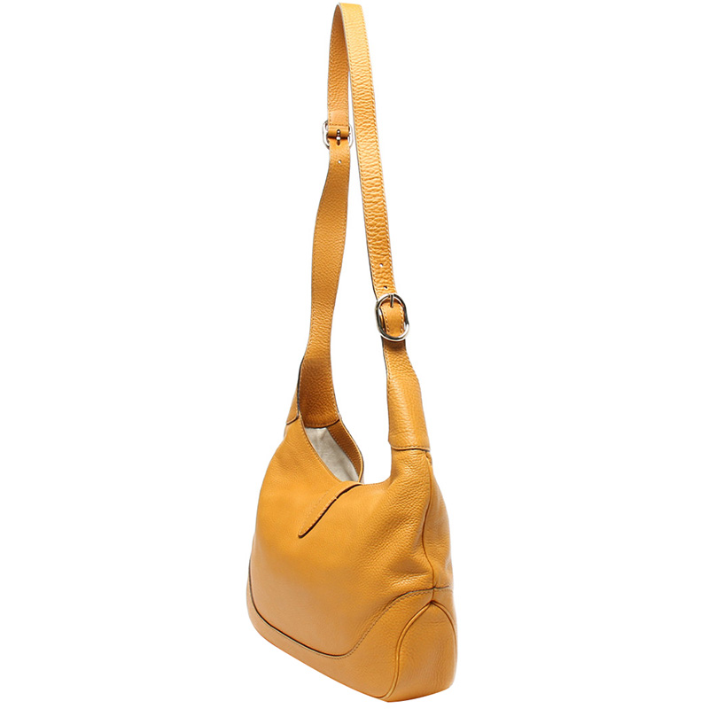 

Gucci Yellow Leather New Jackie Hobo Bag