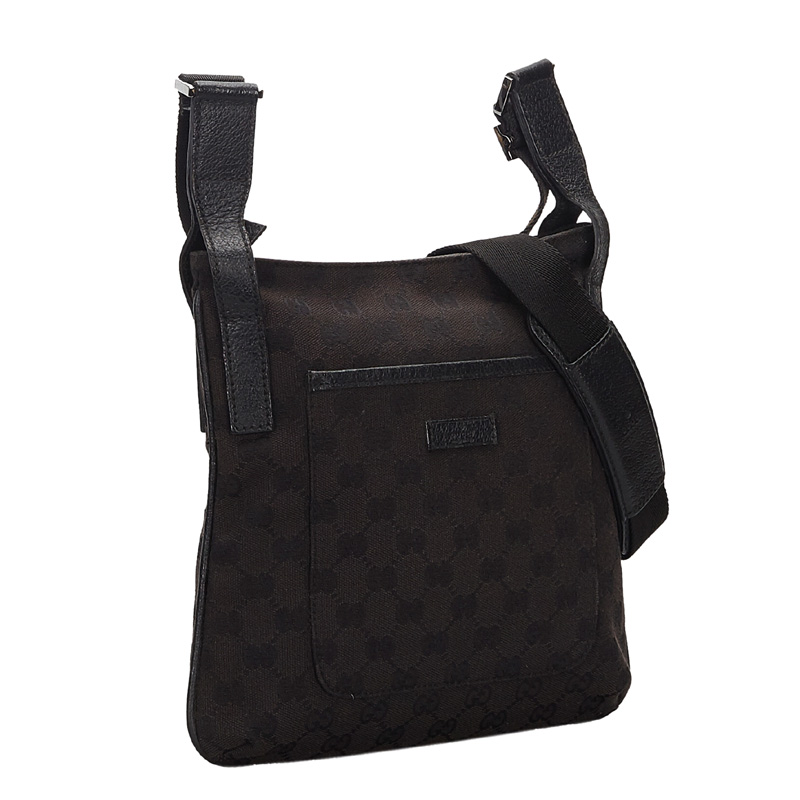 

Gucci Black GG Canvas Crossbody Bag
