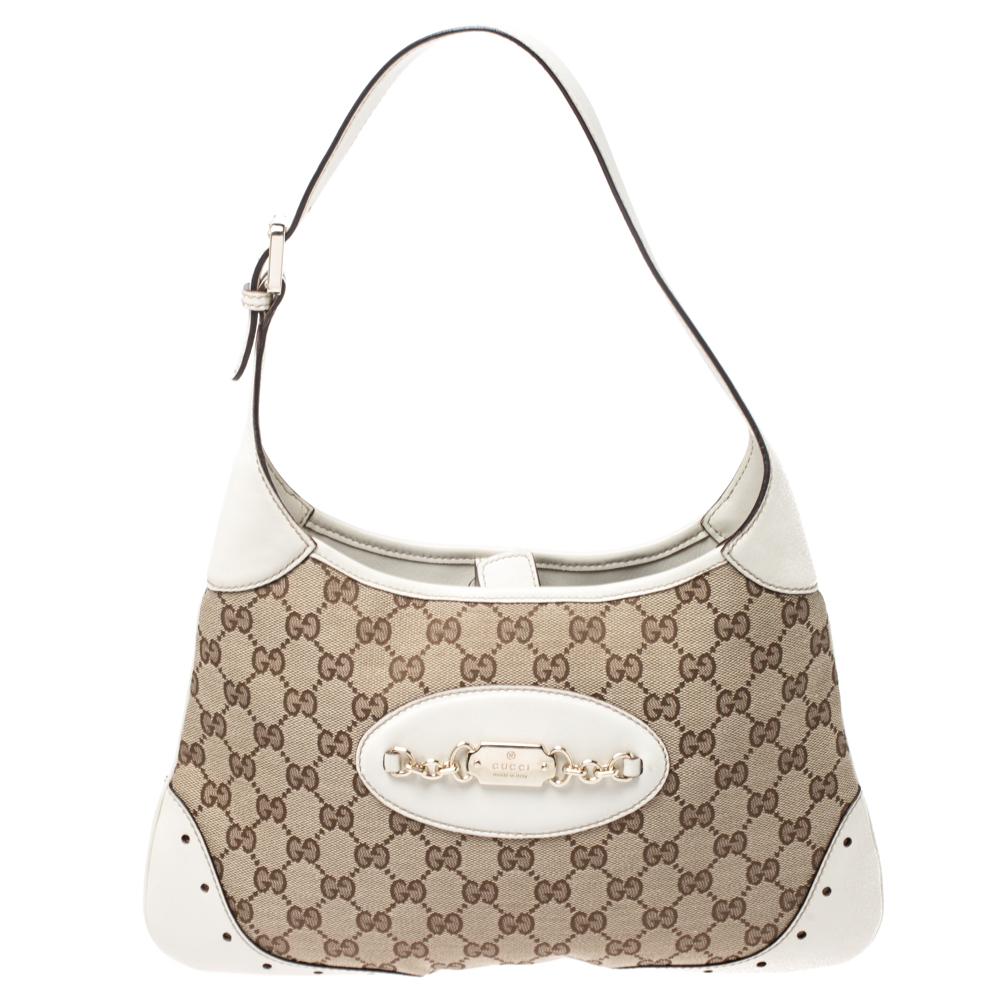 white gucci hobo bag