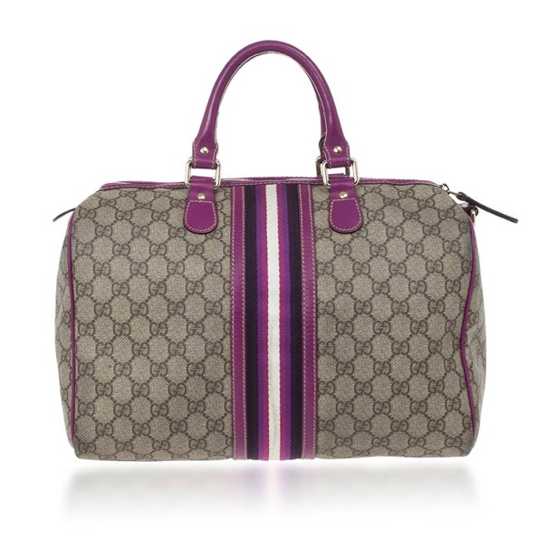  Gucci Limited Edition  Purple Stripe GG Monogram Joy Boston 