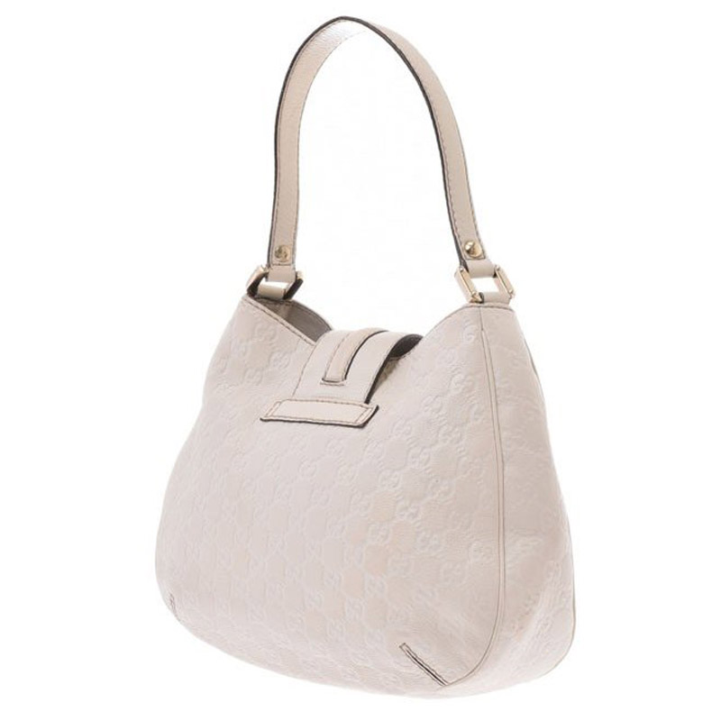 

Gucci White Guccissima Leather Shoulder Bag
