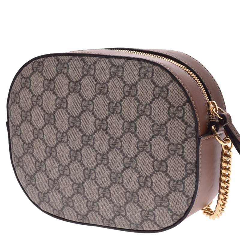 

Gucci Brown/Grey GG Supreme Canvas Floral Embroidery Shoulder Bag