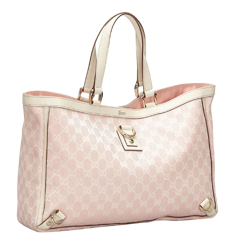 

Gucci Pink GG Canvas Abbey D Ring Tote Bag