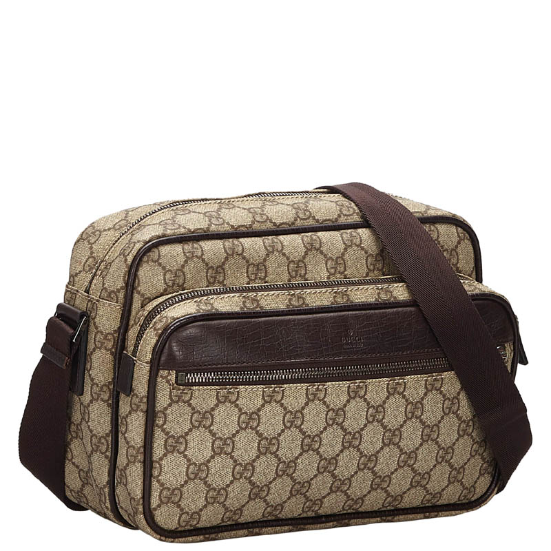 

Gucci Beige/Brown GG Supreme Canvas Crossbody Bag