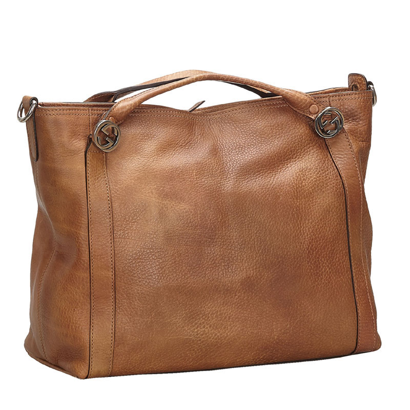 

Gucci Brown Leather Miss GG Satchel
