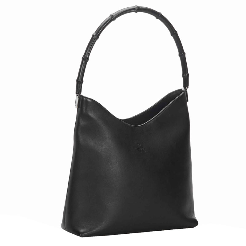 

Gucci Black Bamboo Leather Shoulder Bag