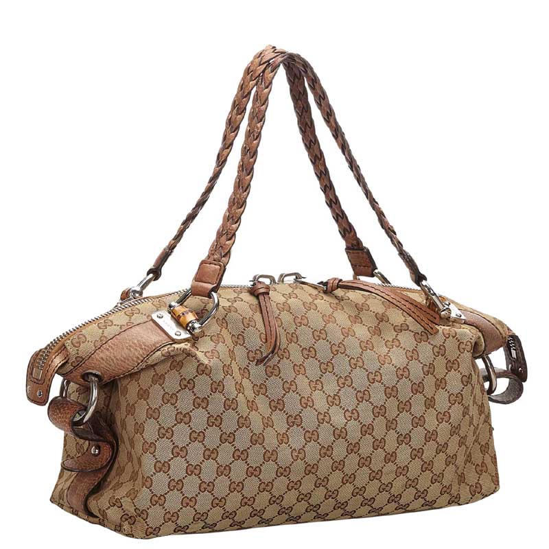

Gucci Brown/Beige GG Canvas Bamboo Bar Shoulder Bag