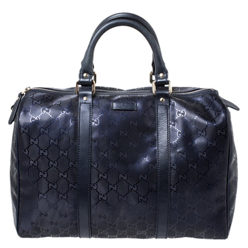 مملوكة مسبقًا حقيبة غوتشي جوي بوسطون متوسطة GG امبريمى بنفسجية