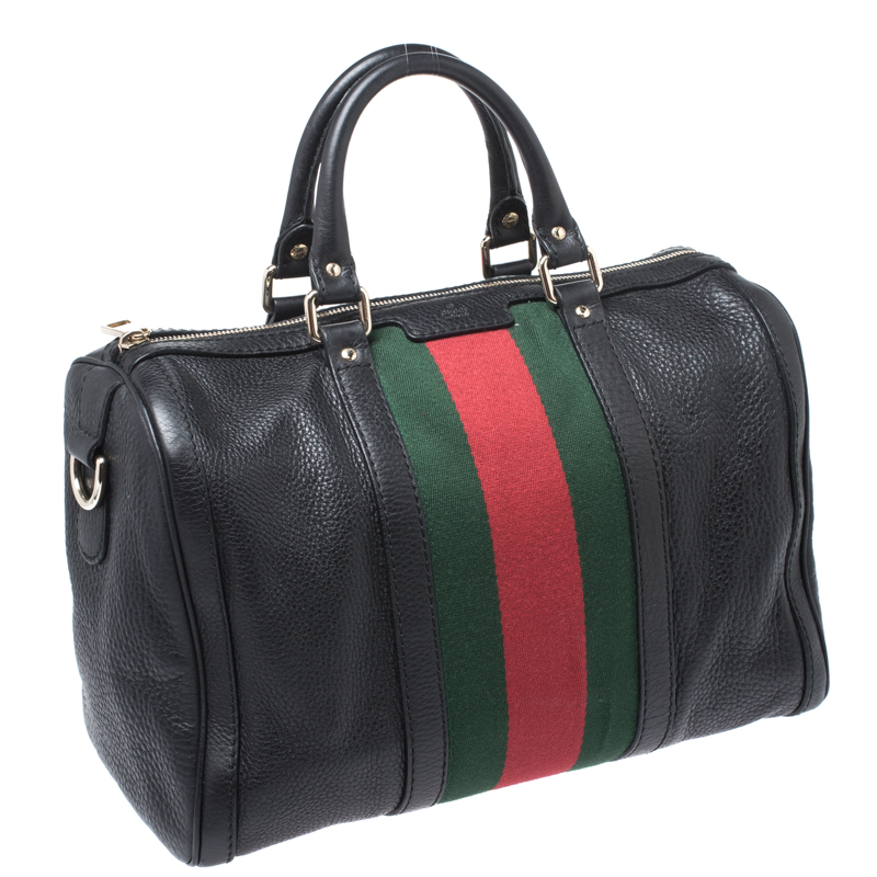 Gucci Boston Bag Black Leather - A World Of Goods For You, LLC