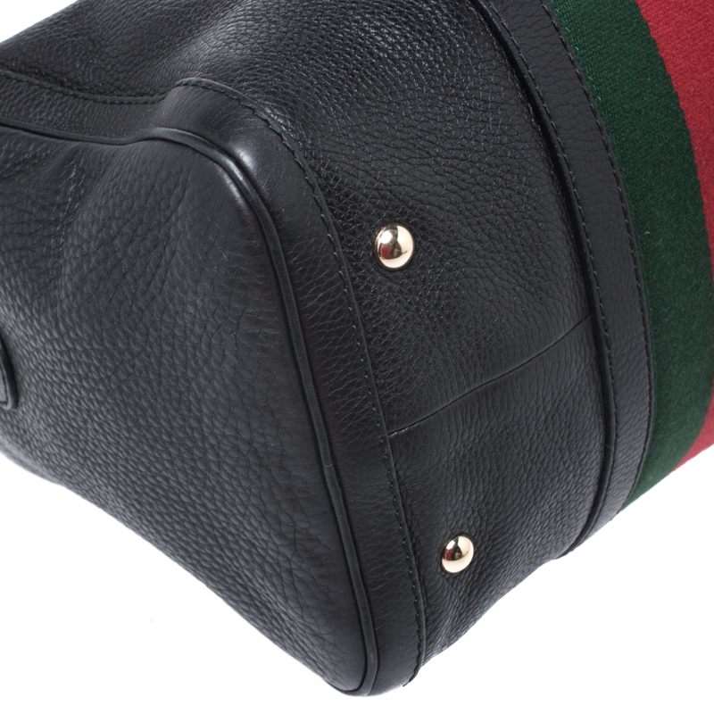 Boston leather handbag Gucci Black in Leather - 22079224