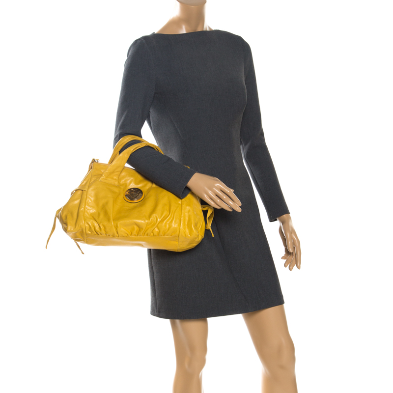 

Gucci Mustard Leather Hysteria Tote, Yellow