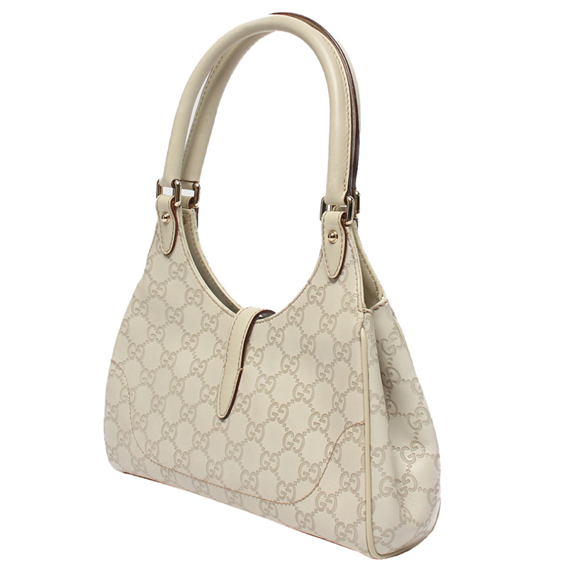 

Gucci White Guccisima Leather Shoulder Bag