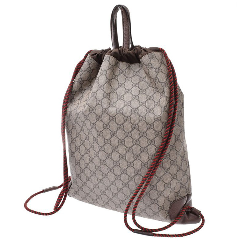 

Gucci Beige/Brown Guccissima Canvas Drawstring Backpack