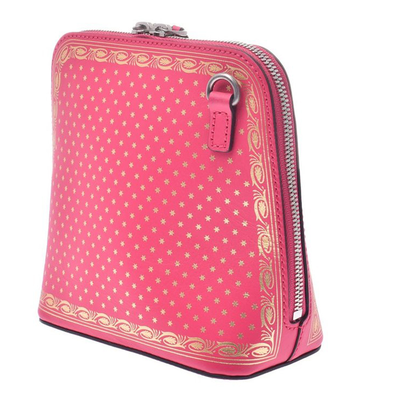 

Gucci Pink Leather Guccy Moon Stellar Crossbody Bag