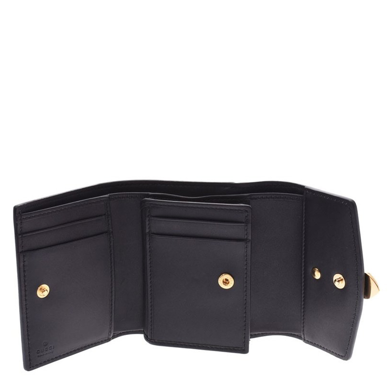 

Gucci Black Leather Sylvie Compact Wallet