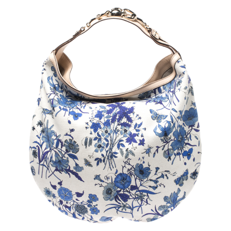 gucci bag with blue flowers