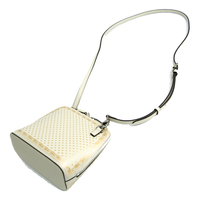

Gucci White/Gold Leather Guccy Moon Stellar Shoulder Bag
