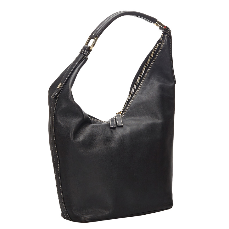 

Gucci Black Leather Hobo Bag